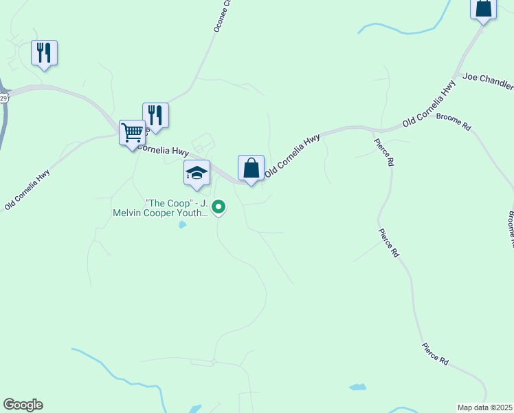 map of restaurants, bars, coffee shops, grocery stores, and more near 2507 Dana Circle in Gainesville
