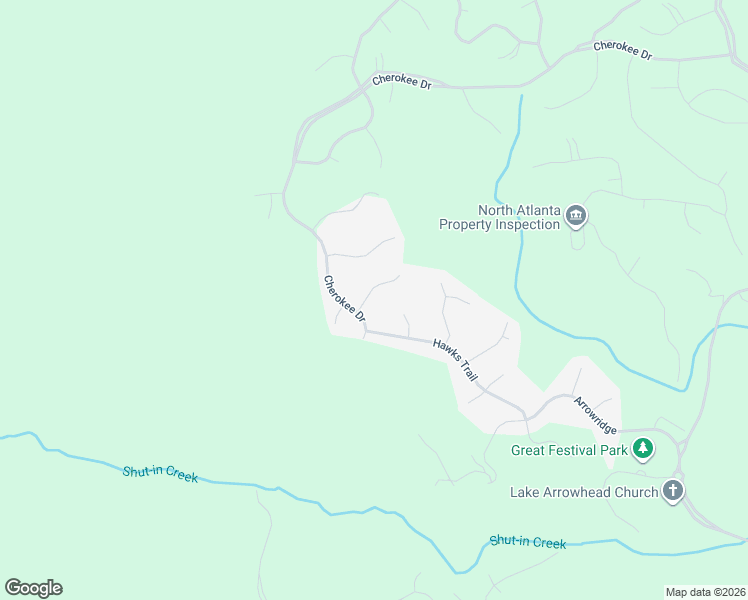 map of restaurants, bars, coffee shops, grocery stores, and more near 2004 Eagles Ridge in Waleska