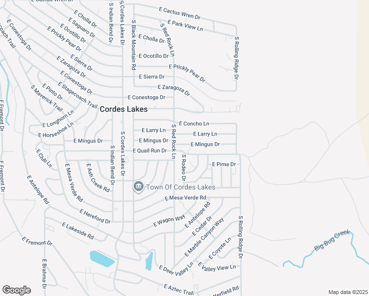 map of restaurants, bars, coffee shops, grocery stores, and more near 20735 East Mingus Drive in Mayer