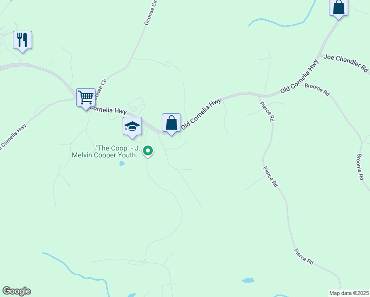 map of restaurants, bars, coffee shops, grocery stores, and more near 2516 Dana Circle in Gainesville