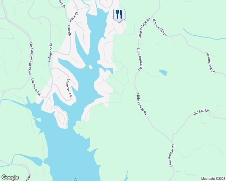map of restaurants, bars, coffee shops, grocery stores, and more near 102 Sycamore Court in Waleska