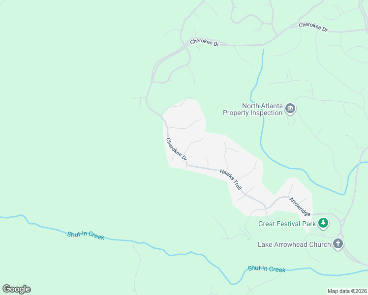 map of restaurants, bars, coffee shops, grocery stores, and more near 2004 Eagles Ridge in Waleska