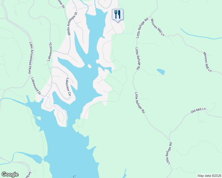 map of restaurants, bars, coffee shops, grocery stores, and more near 102 Sycamore Court in Waleska