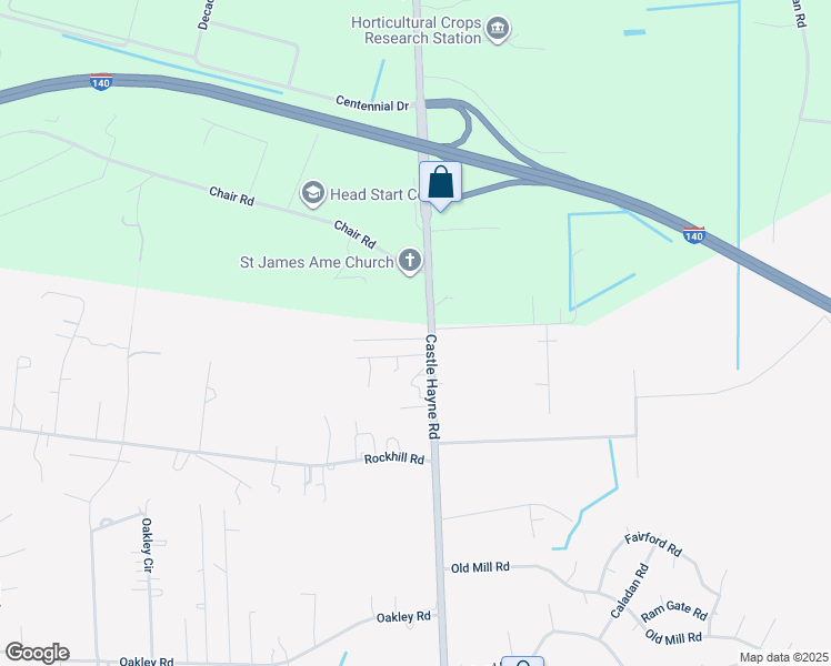 map of restaurants, bars, coffee shops, grocery stores, and more near 3401 Castle Hayne Road in Castle Hayne
