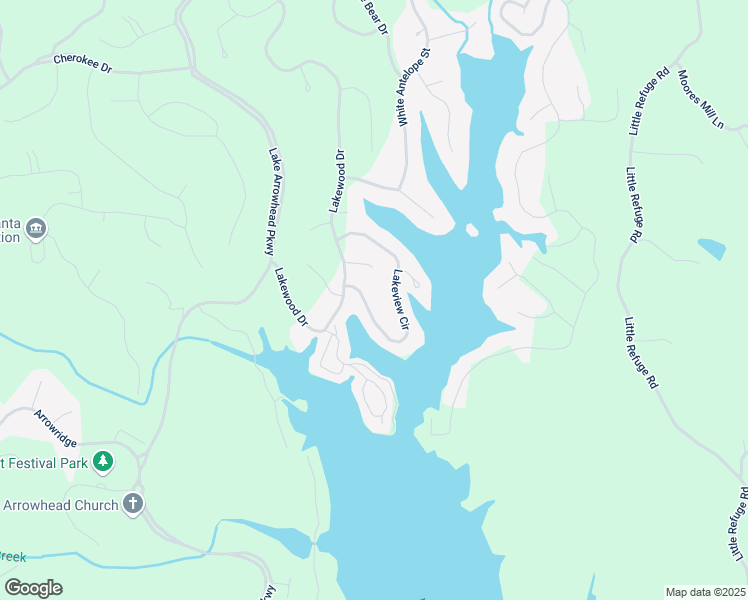 map of restaurants, bars, coffee shops, grocery stores, and more near 238 Lakeview Circle in Waleska