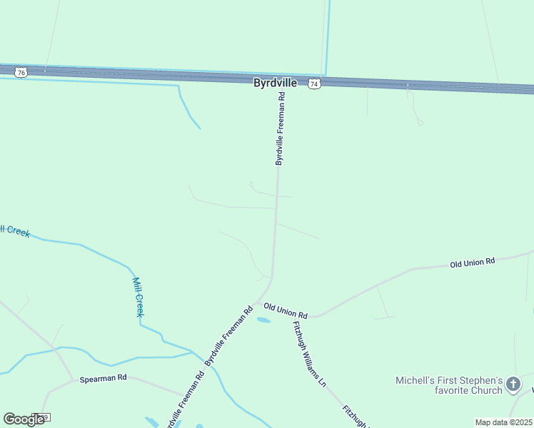 map of restaurants, bars, coffee shops, grocery stores, and more near 454 Byrdville Freeman Road in Bolton