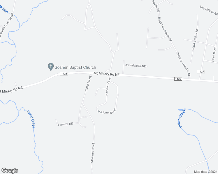 map of restaurants, bars, coffee shops, grocery stores, and more near 8660 Heirloom Drive Northeast in Leland
