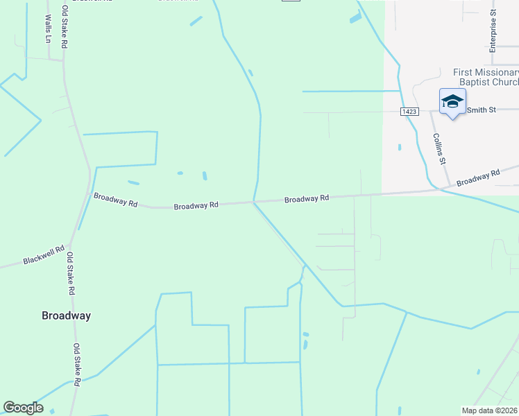 map of restaurants, bars, coffee shops, grocery stores, and more near 1551 Broadway Road in Chadbourn