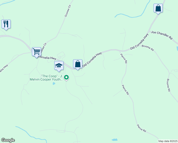 map of restaurants, bars, coffee shops, grocery stores, and more near 2516 Dana Circle in Gainesville