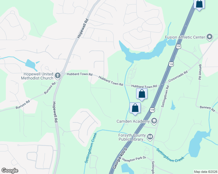 map of restaurants, bars, coffee shops, grocery stores, and more near 5765 Woodstone Drive in Cumming