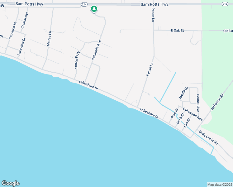 map of restaurants, bars, coffee shops, grocery stores, and more near 1208 Lakeshore Drive in Lake Waccamaw