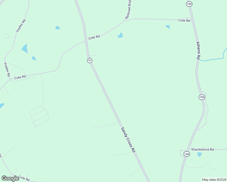 map of restaurants, bars, coffee shops, grocery stores, and more near 6078 Sandy Cross Road in Carnesville