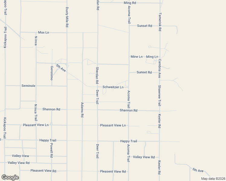 map of restaurants, bars, coffee shops, grocery stores, and more near 4188 Sunrise Way in Homestead Valley