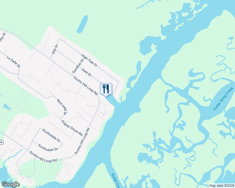 map of restaurants, bars, coffee shops, grocery stores, and more near 218 Simmons Drive in Wilmington