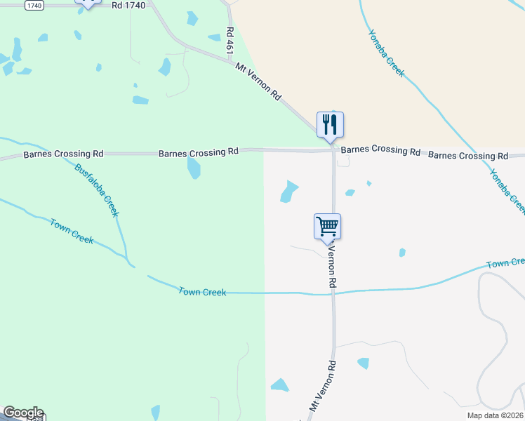 map of restaurants, bars, coffee shops, grocery stores, and more near 2139 Deer Run Drive in Tupelo