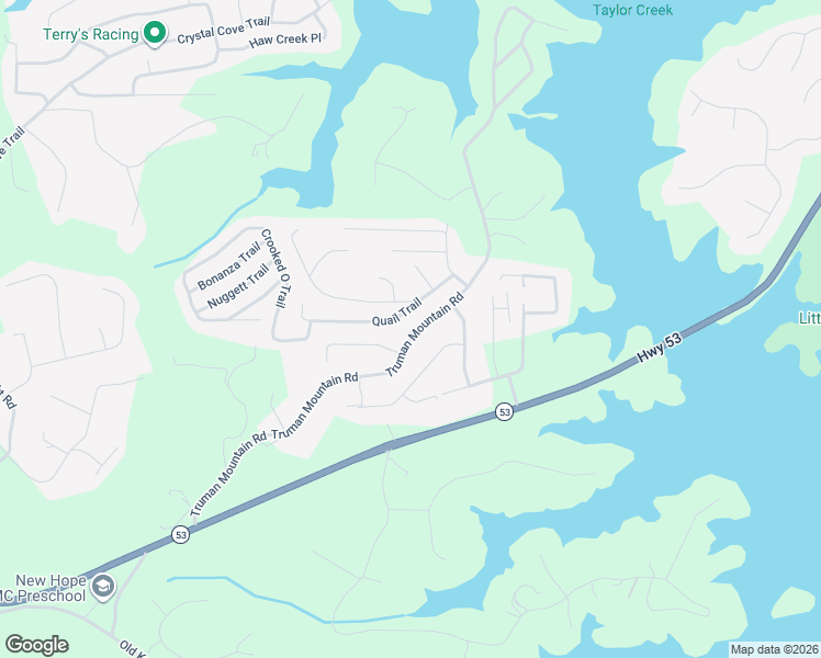 map of restaurants, bars, coffee shops, grocery stores, and more near 5125 Truman Mountain Road in Gainesville