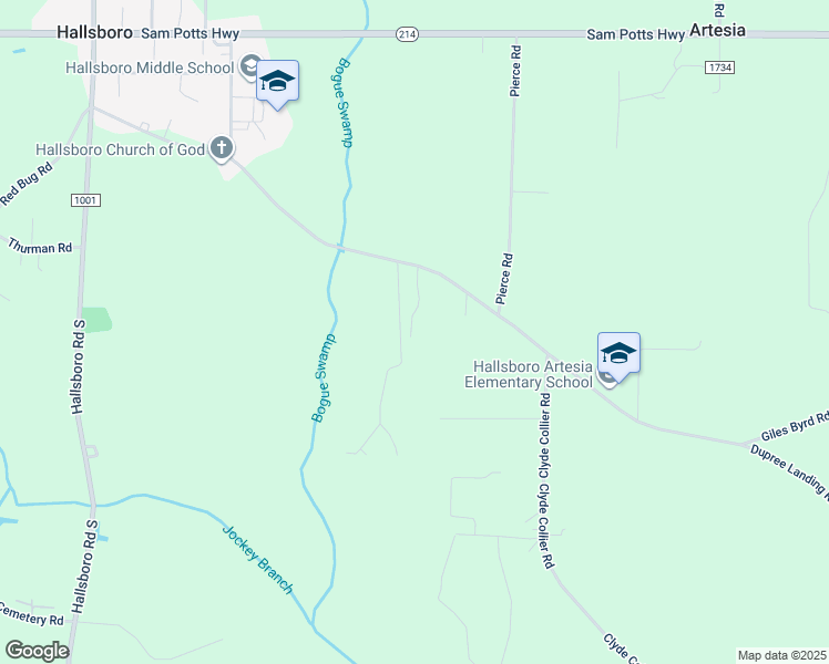 map of restaurants, bars, coffee shops, grocery stores, and more near 822 Giles Byrd Road in Hallsboro