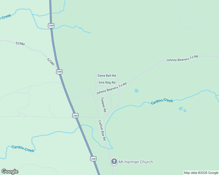 map of restaurants, bars, coffee shops, grocery stores, and more near Johhny Beavers Trail D 4651 in Broken Bow