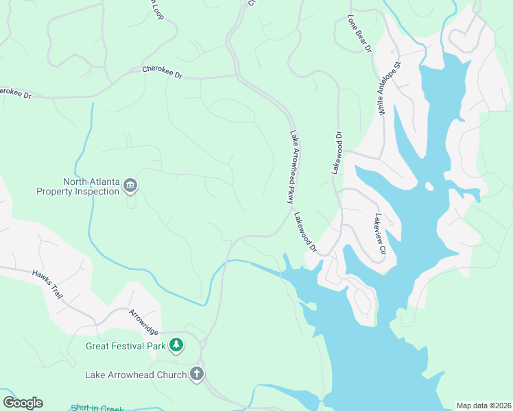 map of restaurants, bars, coffee shops, grocery stores, and more near 102 White Eagle Drive in Waleska