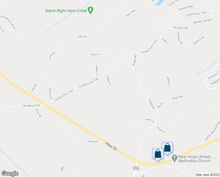 map of restaurants, bars, coffee shops, grocery stores, and more near 5860 Habitat Drive in Gainesville