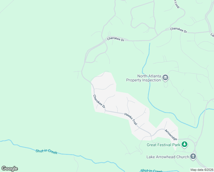 map of restaurants, bars, coffee shops, grocery stores, and more near 3010 Winding Ridge in Waleska