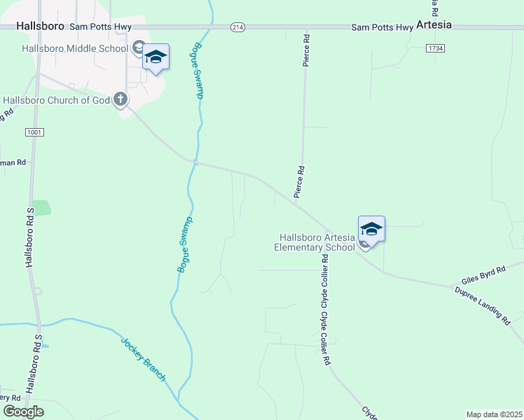 map of restaurants, bars, coffee shops, grocery stores, and more near 52 Mae Tokie Lane in Hallsboro
