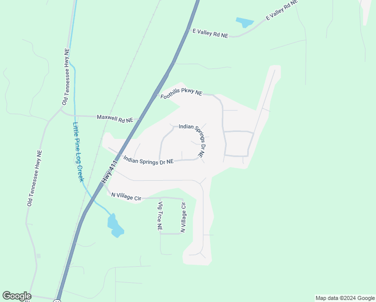 map of restaurants, bars, coffee shops, grocery stores, and more near 12 Peace Tree Lane Northeast in Rydal