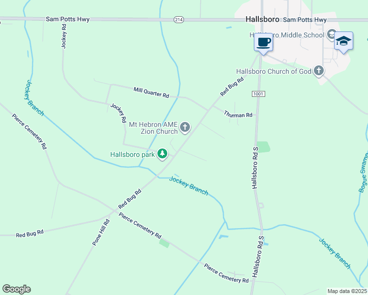 map of restaurants, bars, coffee shops, grocery stores, and more near 625 Red Bug Road in Hallsboro