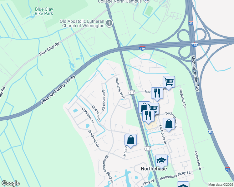 map of restaurants, bars, coffee shops, grocery stores, and more near in New Hanover County