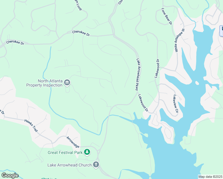map of restaurants, bars, coffee shops, grocery stores, and more near 113 Chickasaw Drive in Waleska