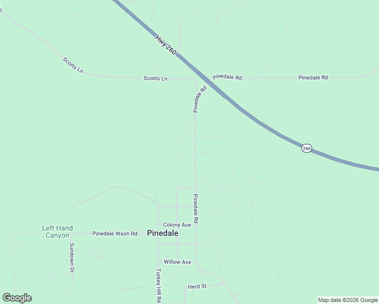 map of restaurants, bars, coffee shops, grocery stores, and more near 5428 Thomas Lane in Show Low