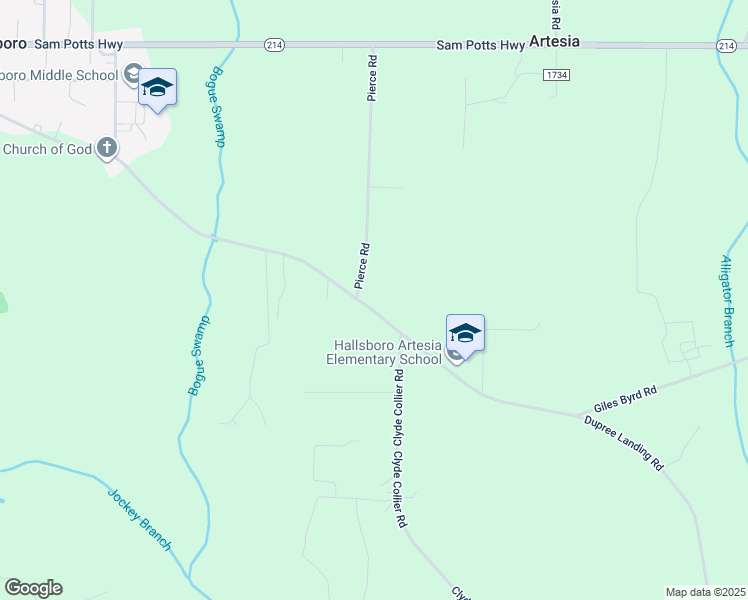 map of restaurants, bars, coffee shops, grocery stores, and more near 1081 Giles Byrd Road in Hallsboro