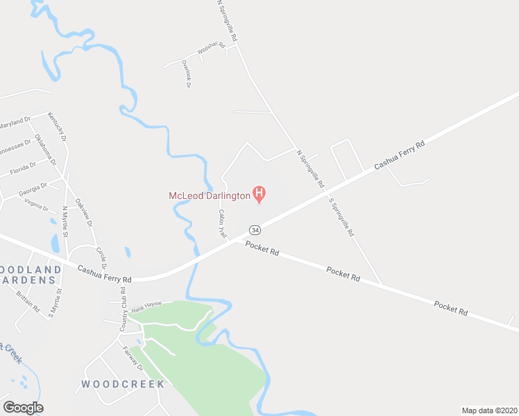 map of restaurants, bars, coffee shops, grocery stores, and more near 701 Cashua Ferry Road in Darlington