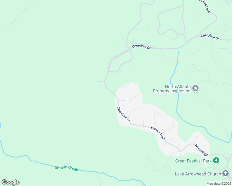 map of restaurants, bars, coffee shops, grocery stores, and more near 341 Cherokee Drive in Waleska