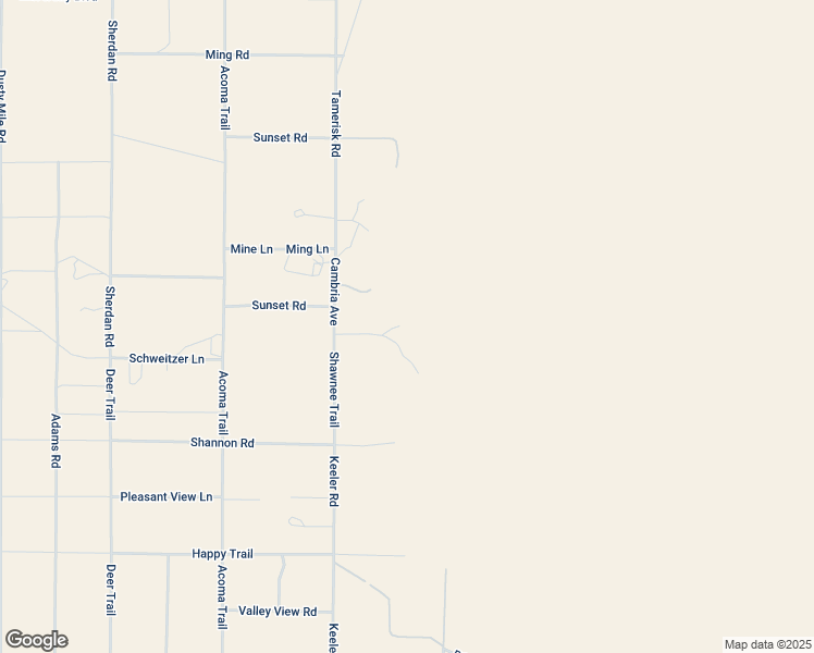 map of restaurants, bars, coffee shops, grocery stores, and more near 56457 Mesquite Road in Homestead Valley