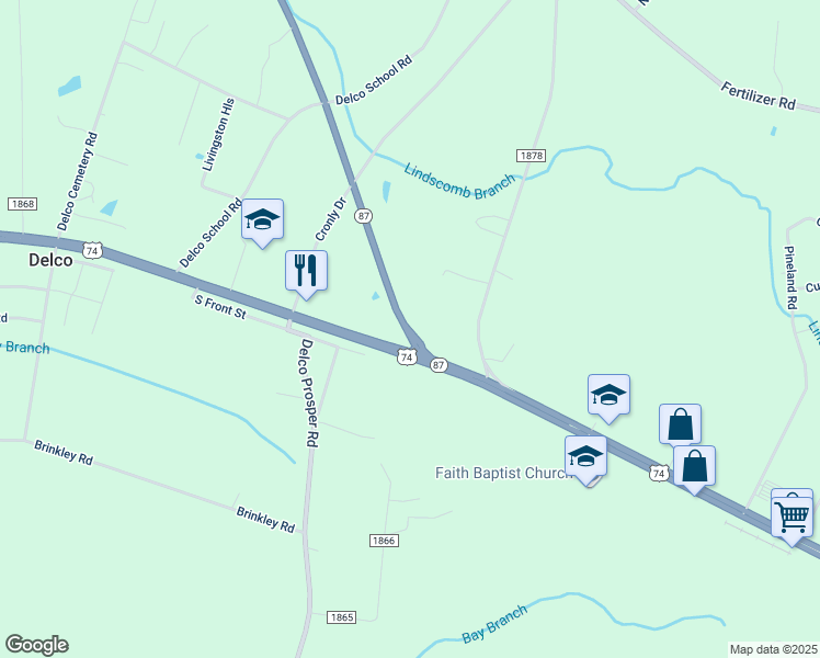 map of restaurants, bars, coffee shops, grocery stores, and more near 926 Old Stage Road in Delco