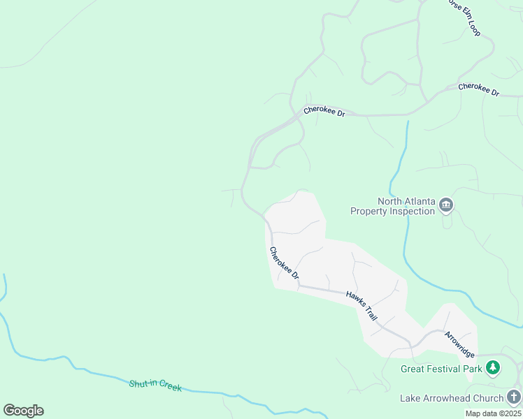 map of restaurants, bars, coffee shops, grocery stores, and more near 331 Cherokee Drive in Waleska