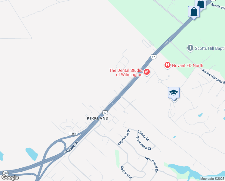 map of restaurants, bars, coffee shops, grocery stores, and more near 8901 Stephens Church Road in Wilmington