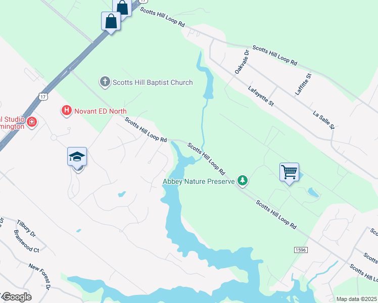 map of restaurants, bars, coffee shops, grocery stores, and more near 738 Scotts Hill Loop Road in Wilmington