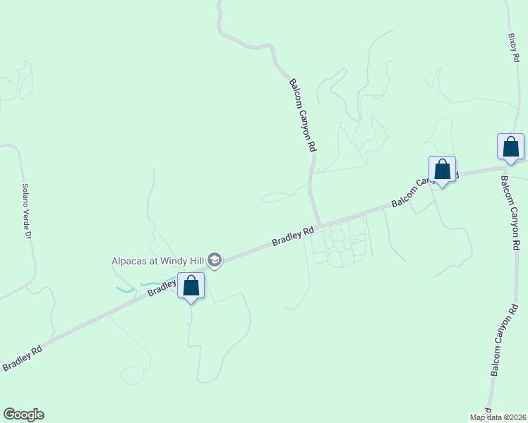 map of restaurants, bars, coffee shops, grocery stores, and more near 7675 Bradley Road in Somis