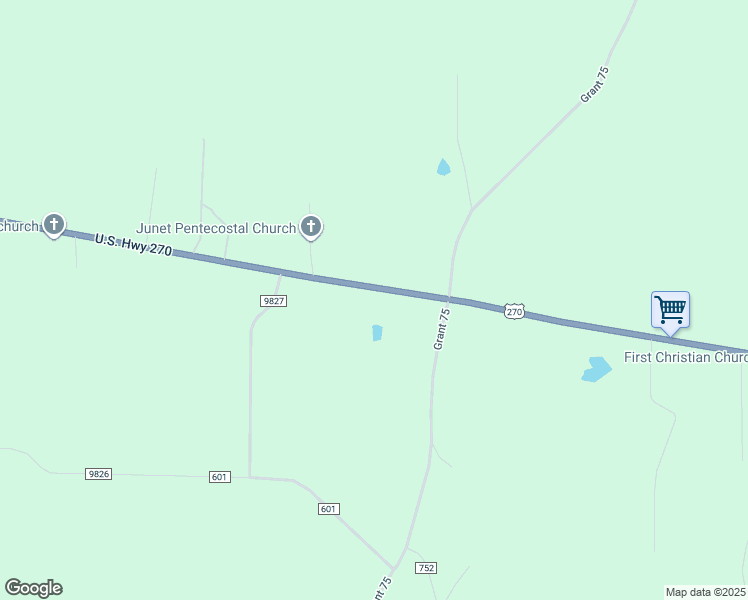 map of restaurants, bars, coffee shops, grocery stores, and more near 8168 U.S. 270 in Sheridan