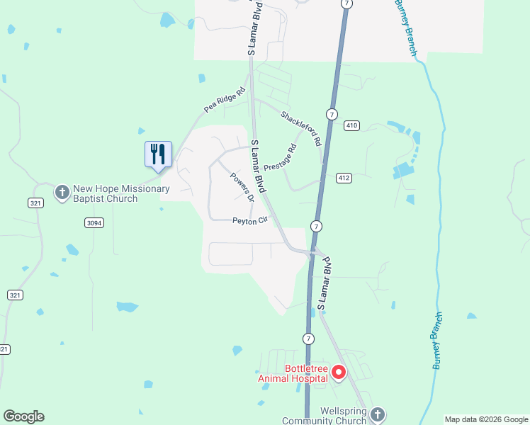 map of restaurants, bars, coffee shops, grocery stores, and more near 100 Peyton Circle in Oxford