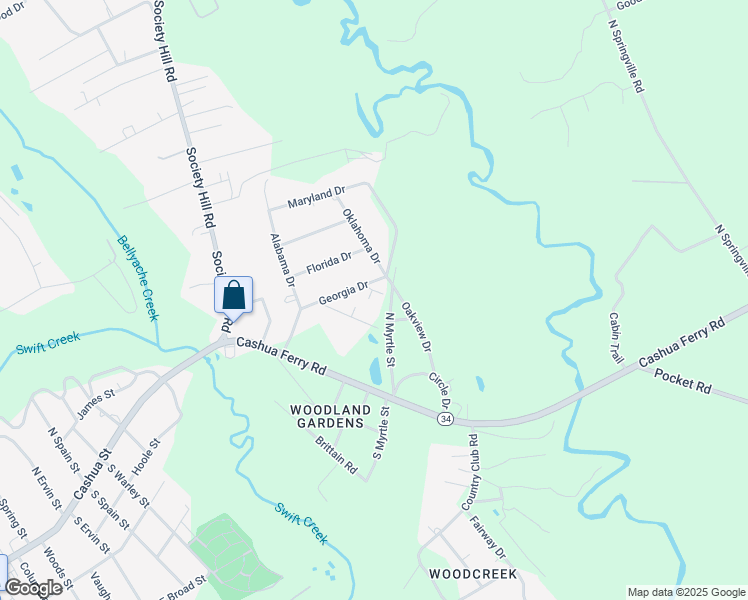 map of restaurants, bars, coffee shops, grocery stores, and more near 104 Delaware Drive in Darlington