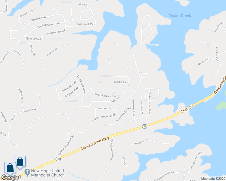 map of restaurants, bars, coffee shops, grocery stores, and more near 5700 Pebblebrook Trail in Gainesville