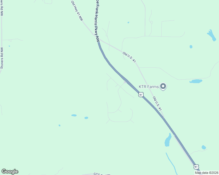 map of restaurants, bars, coffee shops, grocery stores, and more near 17 Bald Eagle Landing Northwest in Adairsville