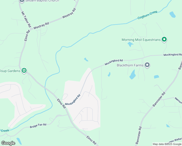 map of restaurants, bars, coffee shops, grocery stores, and more near 6220 Mockingbird Road in Cumming