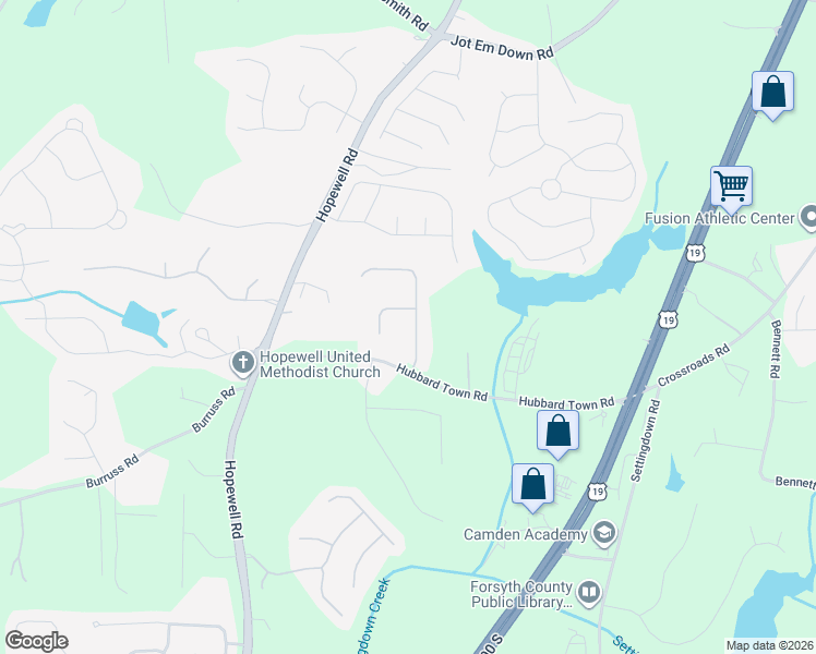 map of restaurants, bars, coffee shops, grocery stores, and more near 5885 Birch Ridge Trail in Cumming