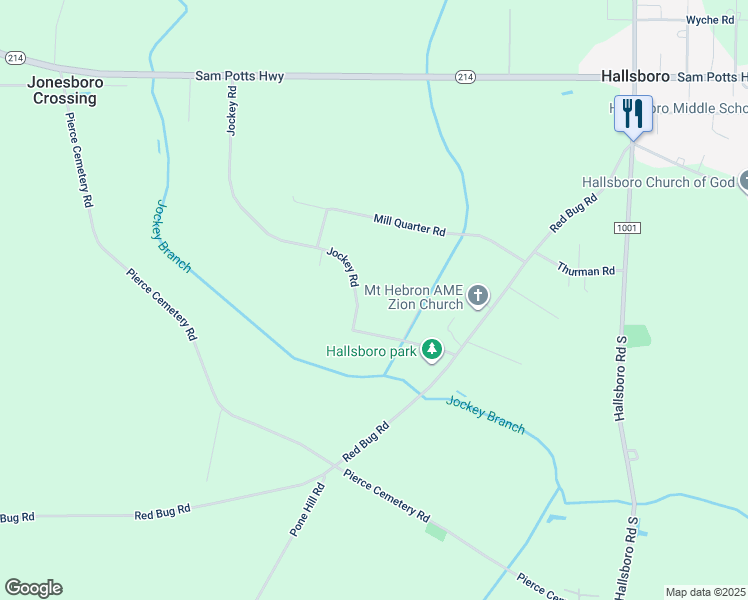 map of restaurants, bars, coffee shops, grocery stores, and more near 741 Jockey Road in Hallsboro