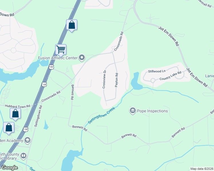 map of restaurants, bars, coffee shops, grocery stores, and more near 6915 Crossview Drive in Cumming