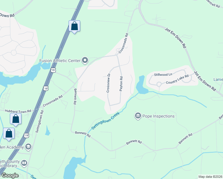 map of restaurants, bars, coffee shops, grocery stores, and more near 6915 Crossview Drive in Cumming